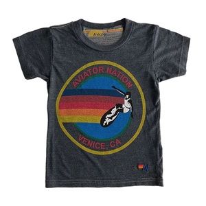 KID'S AVIATOR NATION AUSTIN TEE - CHARCOAL